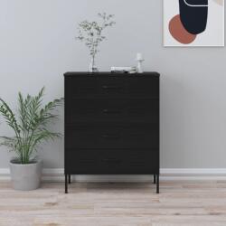 vidaXL Comoda cu sertare, negru, 80x35x101, 5 cm, otel GartenMobel Dekor (336205) Comoda