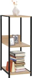 vidaXL Biblioteca mica negru/stejar, 33, 5x39, 6x79, 7 cm, lemn prelucrat GartenMobel Dekor (288233) Biblioteca