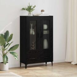 vidaXL Bufet Stejar Negru 70 x 31 x 115 cm Lemn Ingineresc si Fier GartenMobel Dekor (880862) Comoda
