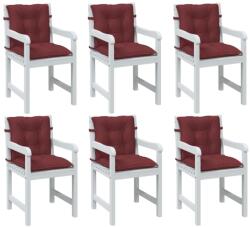 vidaXL Perne scaun spatar mic 6 buc. melanj rosu vin 100x50x7cm textil GartenMobel Dekor (4002408)