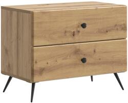 vidaXL Noptiera cu 2 sertare, stejar artizanal, 62 x 34, 5 x 47, 5 cm (895474)