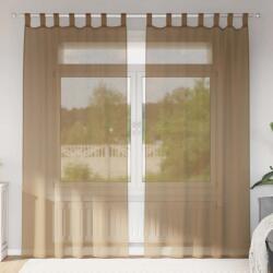vidaXL Perdele voal cu bucle 2 buc, maro deschis, 140x245 cm GartenMobel Dekor (4102314)
