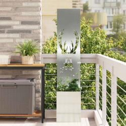 vidaXL Ecran de intimitate pentru gradina argintiu 32x140 cm din otel galvanizat (876418)