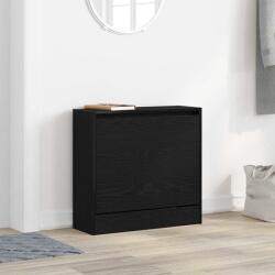vidaXL Dulap pentru Incaltaminte cu usa Stejar negru 60 x 21 x 57 cm GartenMobel Dekor (869101) Pantofar
