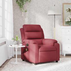 vidaXL Fotoliu de masaj rabatabil, rosu vin, material textil GartenMobel Dekor (373477)