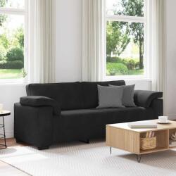 vidaXL Canapea cu 3 locuri neagra 220x77x82 cm catifea GartenMobel Dekor (4105282) Canapea