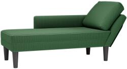 vidaXL Sezlong cu perna, tesatura verde închis din velur GartenMobel Dekor (4009820)