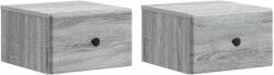 vidaXL Set 2 noptiere suspendate Sonoma gri, 34, 5 x 33 x 20 cm (899118)