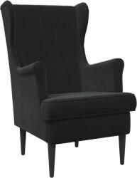 vidaXL fotoliu Negru Catifea GartenMobel Dekor (42029942)
