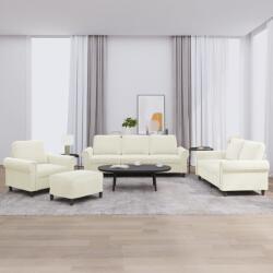 vidaXL Set de canapele cu perne, 4 piese, crem, catifea GartenMobel Dekor (3202188) Canapea