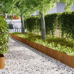 vidaXL Margine pentru gazon 10 pcs Maro 100 x 0.05 x 20 cm GartenMobel Dekor (865979)