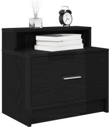 vidaXL Noptiera cu sertar stejar negru 51x31x47 cm GartenMobel Dekor (858670)
