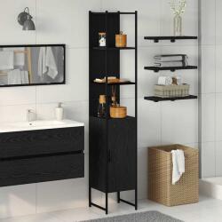 vidaXL Dulap de Baie Stejar negru 33 x 33 x 185.5 cm Lemn compozit GartenMobel Dekor (862240)