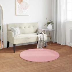 vidaXL Covor din Blana Faux de Iepure Olite Roz Ø 80 cm Poliester GartenMobel Dekor (42021711) Covor
