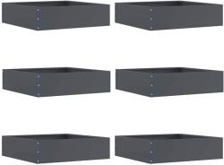 vidaXL Margine pentru gazon 6 pcs Antracit 50 x 50 x 13 cm Otel GartenMobel Dekor (874721)