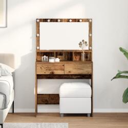 vidaXL Masa de Machiaj Lemn vechi 80 x 41 x 134.5 cm Lemn compozit GartenMobel Dekor (871537)