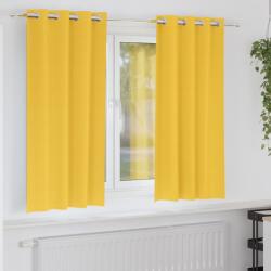 vidaXL Perdele Opaque cu Inel 2 pcs Galben mustar 175 x 140 cm GartenMobel Dekor (4107394)