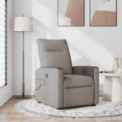 vidaXL Fotoliu de masaj rabatabil, gri taupe, material textil GartenMobel Dekor (4104837)