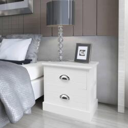 vidaXL Noptiere în stil frantuzesc, 2 buc, alb GartenMobel Dekor (242887)