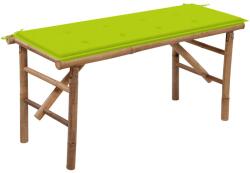 vidaXL Banca de gradina pliabila cu perna, 118 cm, bambus GartenMobel Dekor (3063860)