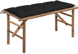 vidaXL Banca de gradina pliabila cu perna, 118 cm, bambus GartenMobel Dekor (3063871)