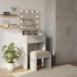 vidaXL Masa de Machiaj Gri din beton 50 x 41 x 135 cm Lemn compozit GartenMobel Dekor (865121)