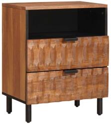 vidaXL Noptiera maro din lemn masiv de mango, 50 x 33 x 62 cm, 2 sertare (4017910)