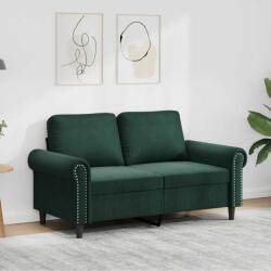 vidaXL Canapea cu 2 locuri, verde închis, 120 cm, catifea GartenMobel Dekor (359521) Canapea