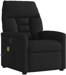 vidaXL Fotoliu de masaj rabatabil, negru, material textil GartenMobel Dekor (4015554)