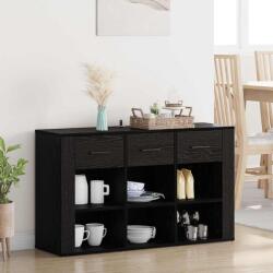 vidaXL Bufet cu sertar Stejar Negru 100 x 30 x 59, 5 cm Lemn compozit GartenMobel Dekor (881149) Comoda