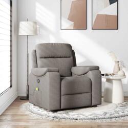 vidaXL Fotoliu de masaj rabatabil, gri taupe, material textil GartenMobel Dekor (4015697)