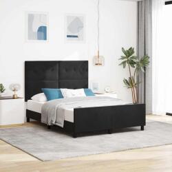 vidaXL Pat cu arcuri cu headboard Negru 140 x 200 cm Catifea GartenMobel Dekor (3344947)