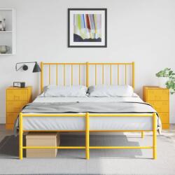 vidaXL Noptiere, 2 buc. , galben mustar, 34, 5x39x62 cm, otel GartenMobel Dekor (841782)