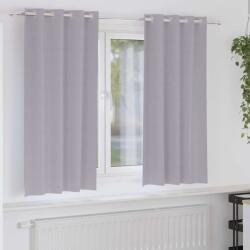 vidaXL Perdele Opaque cu Inel 2 pcs Gri Metalic 175 x 140 cm Poliester GartenMobel Dekor (4107359)