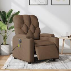 vidaXL Fotoliu electric de masaj rabatabil, maro, textil GartenMobel Dekor (3204702)
