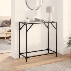 vidaXL Masuta de cafea, blat din sticla transparenta, 80x35x81 cm otel GartenMobel Dekor (846018)
