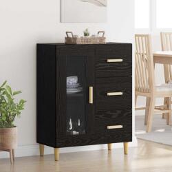 vidaXL Bufet cu sertar Stejar Negru 69, 5 x 34 x 90 cm Lemn compozit GartenMobel Dekor (880835) Comoda