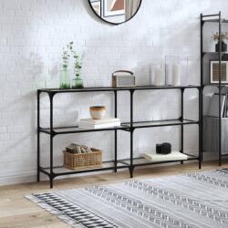 vidaXL Masuta de cafea blat din sticla transparenta 158, 5x30x81cm otel GartenMobel Dekor (846032)