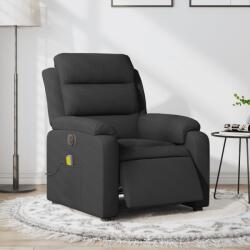 vidaXL Fotoliu electric de masaj rabatabil, negru, textil GartenMobel Dekor (3204970)