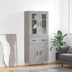vidaXL Dulap înalt, gri sonoma, 69, 5x34x180 cm, lemn compozit GartenMobel Dekor (3198567) Comoda