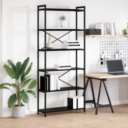 vidaXL Biblioteca Stejar negru 80 x 30 x 188 cm Lemn compozit GartenMobel Dekor (868407) Biblioteca