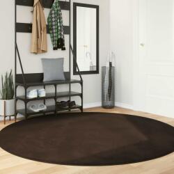 vidaXL Covor rotund maro Huarte, Ø 200 cm, antiderapant, poliester (42022480) Covor