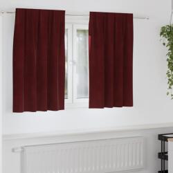 vidaXL Perdele opace 2 pcs Rosu Vin 140 x 140 cm Catifea GartenMobel Dekor (4107303)