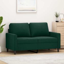 vidaXL Canapea cu 2 locuri, verde închis, 120 cm, catifea GartenMobel Dekor (359191) Canapea