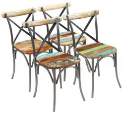vidaXL Scaune de bucatarie, 4 buc. , lemn masiv reciclat GartenMobel Dekor (274395)