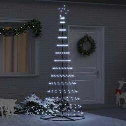 vidaXL Brad de Craciun LED cu 295 LED cu suport Alb rece 250 cm Metal GartenMobel Dekor (42018784)
