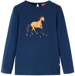 vidaXL Tricou pentru copii cu maneci lungi, bleumarin, 116 GartenMobel Dekor (14031)