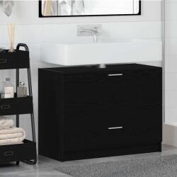vidaXL Dulap pentru Chiuveta cu sertar Stejar Negru 78 x 37 x 59 cm GartenMobel Dekor (868832)