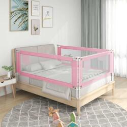vidaXL Balustrada de protectie pat copii, roz, 160x25 cm, textil GartenMobel Dekor (10203)