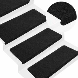vidaXL Covorase scara autoadezive 30 buc Negru 65x24, 5x3, 5 cm GartenMobel Dekor (3365908) Covor